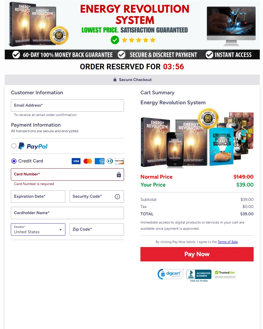 Energy Revolution System Buy Now